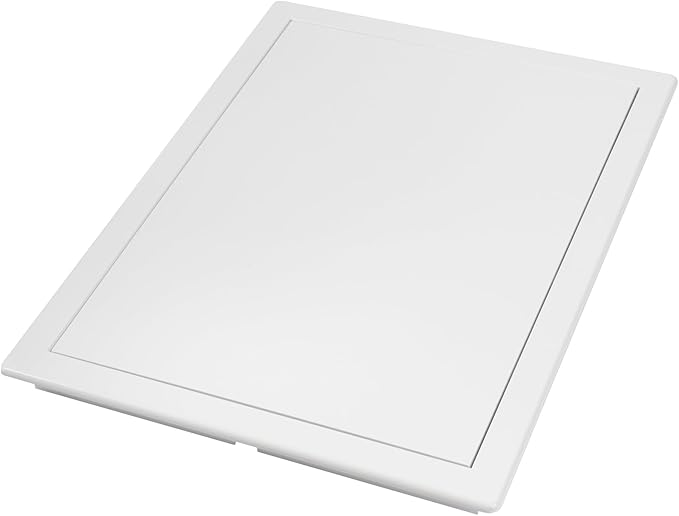 Vent Systems White ABS Plastic Access Panel 12 x 16 Inch (Opening) - Access Door for Drywall, Wall, Ceiling - Electrical, Plumbing Service Wall Hole Cover - Inspection Door - 12.7 x 16.6 Inch (Outer)
