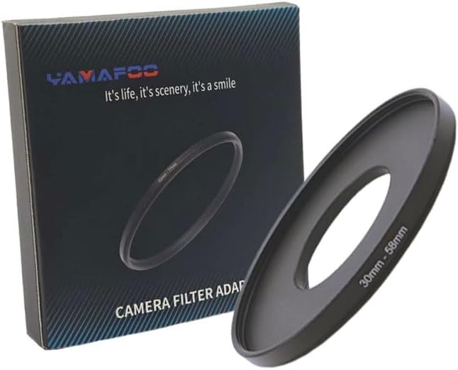 YAMAFOO 30mm to 58mm Step-Up Ring/Step Down Rings Filter Adapter by YAMAFOO