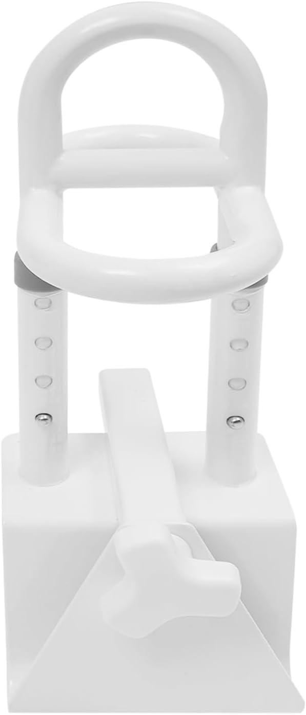 Adjustable Bathtub Handle for Elderly, 300lb Capacity Clamp-On Tub Grab Bar with Non-Slip Grip, Safety Rail Triple Handle for 3.5"–6.7" Tub Walls