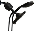 Dual Filtered Shower Head Showerhead with 79" Hose Handheld Sprayer Combo, Filtration Rain Rainfall, 20 Stage Water Filter for Chlorine Well Hair Dry Skin, Metal Diverter, DSFC05B (Blcak round, 8")