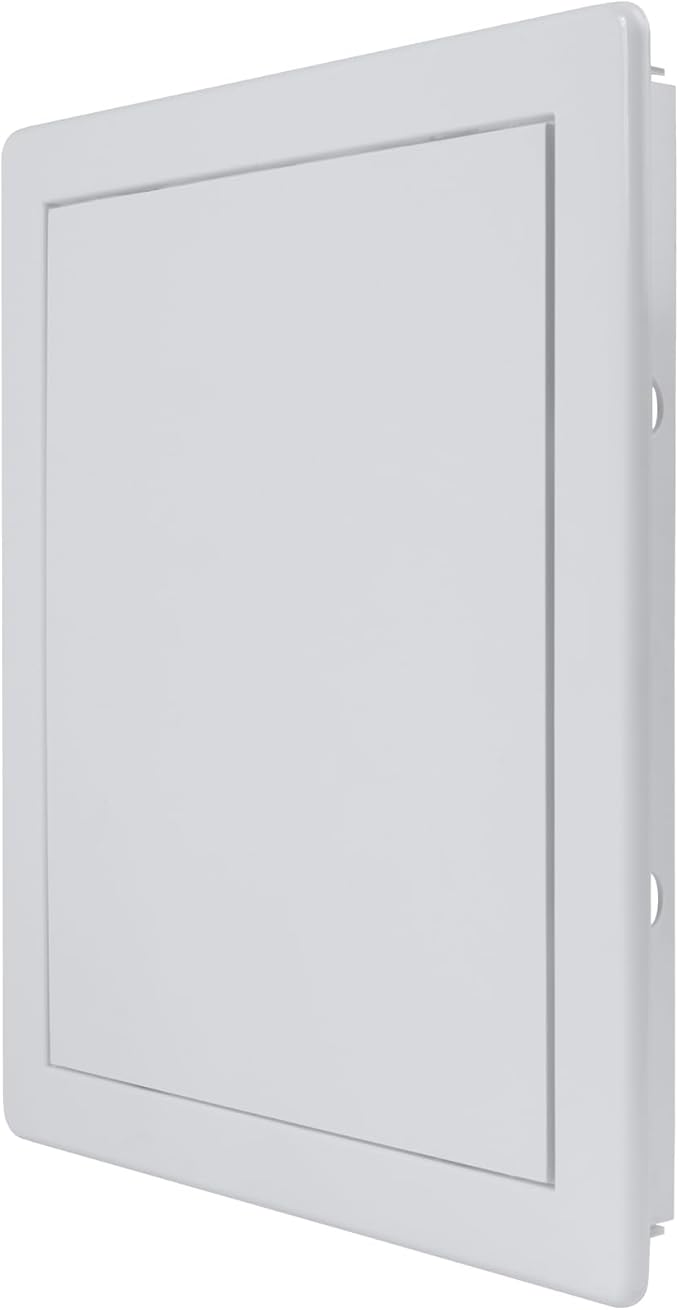 Vent Systems White ABS Plastic - Access Panel 8 x 10 Inch - Access Panel with Door for Drywall, Wall and Ceiling Electrical and Plumbing Service Wall Hole Cover - Exterior Dimensions 8.6x10.6 Inches