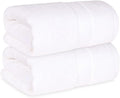 Cloudura Luxury Bath Towels-100% Cotton | Quick Dry | Lightweight | Thick I Good for Spa,Gym & Hotel Quality,(27'x54')-Soft & Absorbent (White, Set of 2)