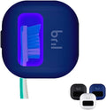 Bril UV-C Toothbrush Sanitizer and Holder, Portable Cleaner, Travel Cover, Magnetic Holder, and Rechargeable Case for Any Size Toothbrush, Navy