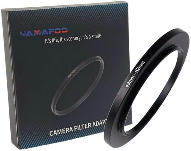 YAMAFOO 49mm to 62mm Step-Up Ring/Step Down Rings Filter Adapter by YAMAFOO