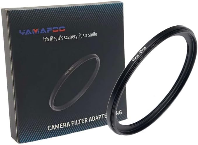 YAMAFOO 77mm to 67mm Step-Up Ring/Step Down Rings Filter Adapter by YAMAFOO
