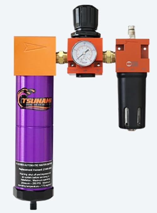 20 CFM, Tsunami 1/4" NPT Industrial Combination Water Separator Particulate by Unknown