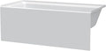 Fine Fixtures Acrylic, Fiberglass Alcove Soaking Bathtub with Integral Apron Front in Glossy White - Right Hand Drain, 60" x 30"