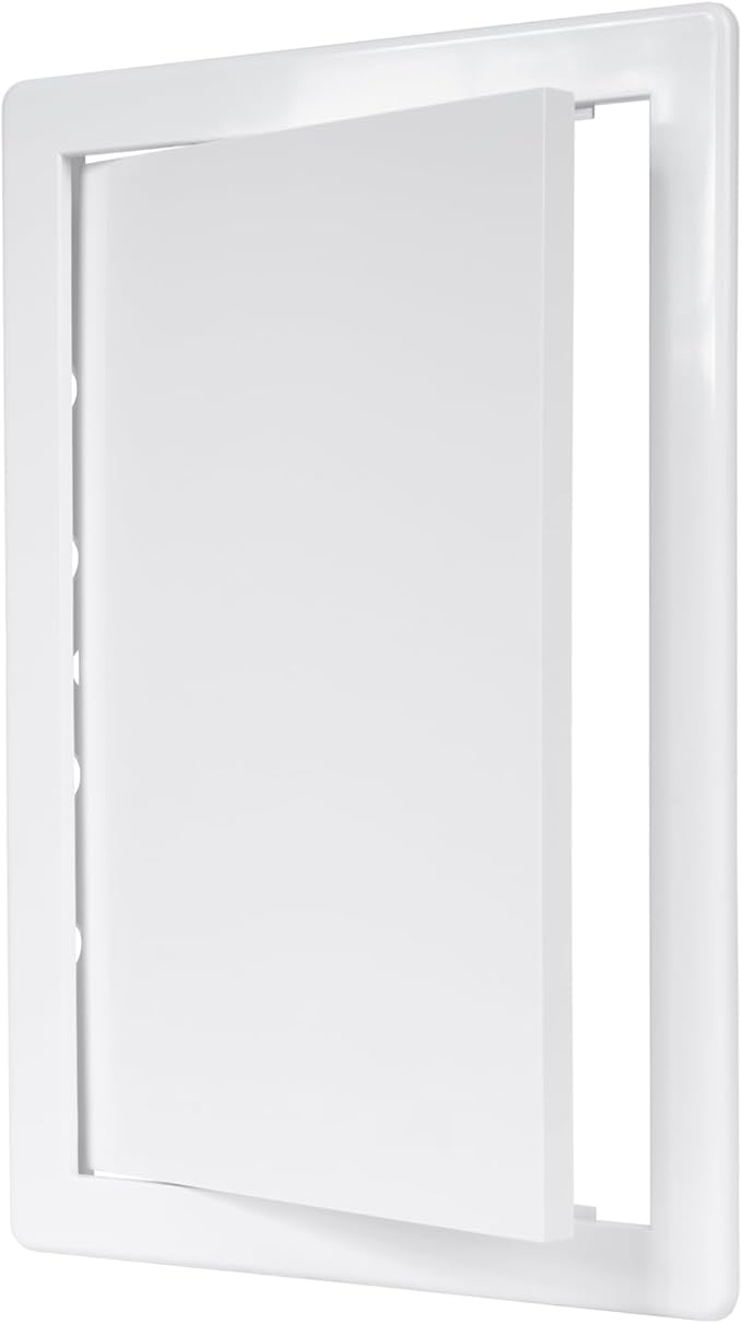 8" x 12" White Plastic Access Panel. Service Shaft Door Panel. Plumbing, Electricity, Heating, Alarm Wall Access Panel for Drywall. Bathroom Services Access Hole Cover.