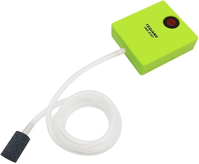 Oxygen Pump with Air Stone Quiet Portable Powerful Air Fish Tank Aerator by Chiffonade