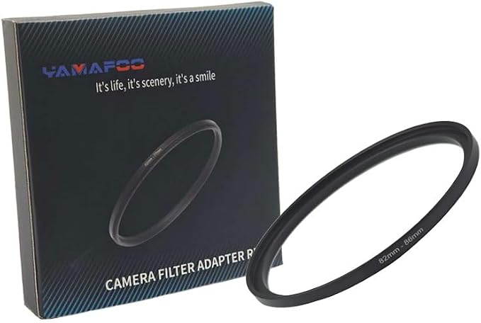YAMAFOO 82mm to 86mm Step-Up Ring/Step Down Rings Filter Adapter by YAMAFOO