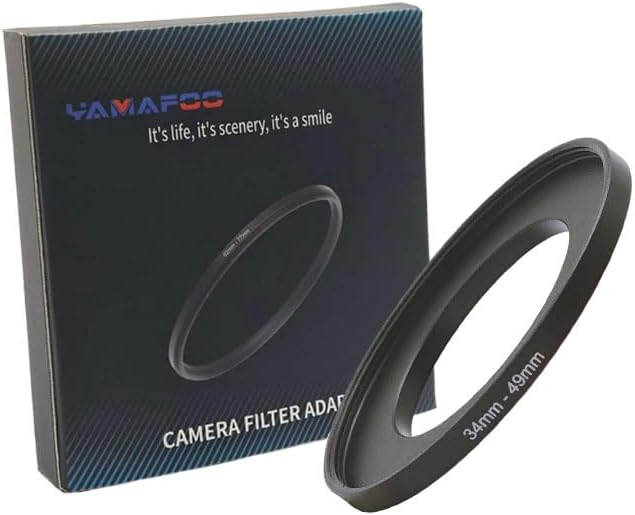 YAMAFOO 34mm to 49mm Step-Up Ring/Step Down Rings Filter Adapter by YAMAFOO