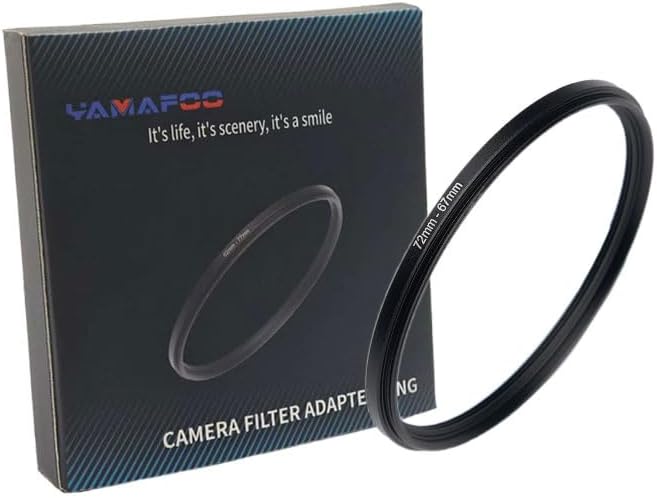 YAMAFOO 72mm to 67mm Step-Up Ring/Step Down Rings Filter Adapter by YAMAFOO