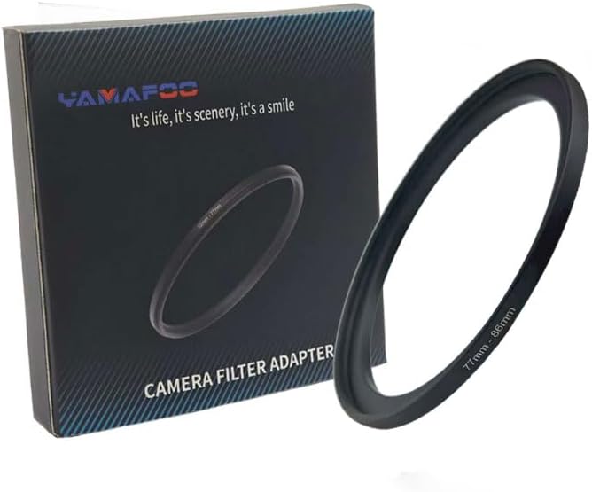 YAMAFOO 77mm to 86mm Step-up Ring/Step Down Rings Filter Adapter by YAMAFOO