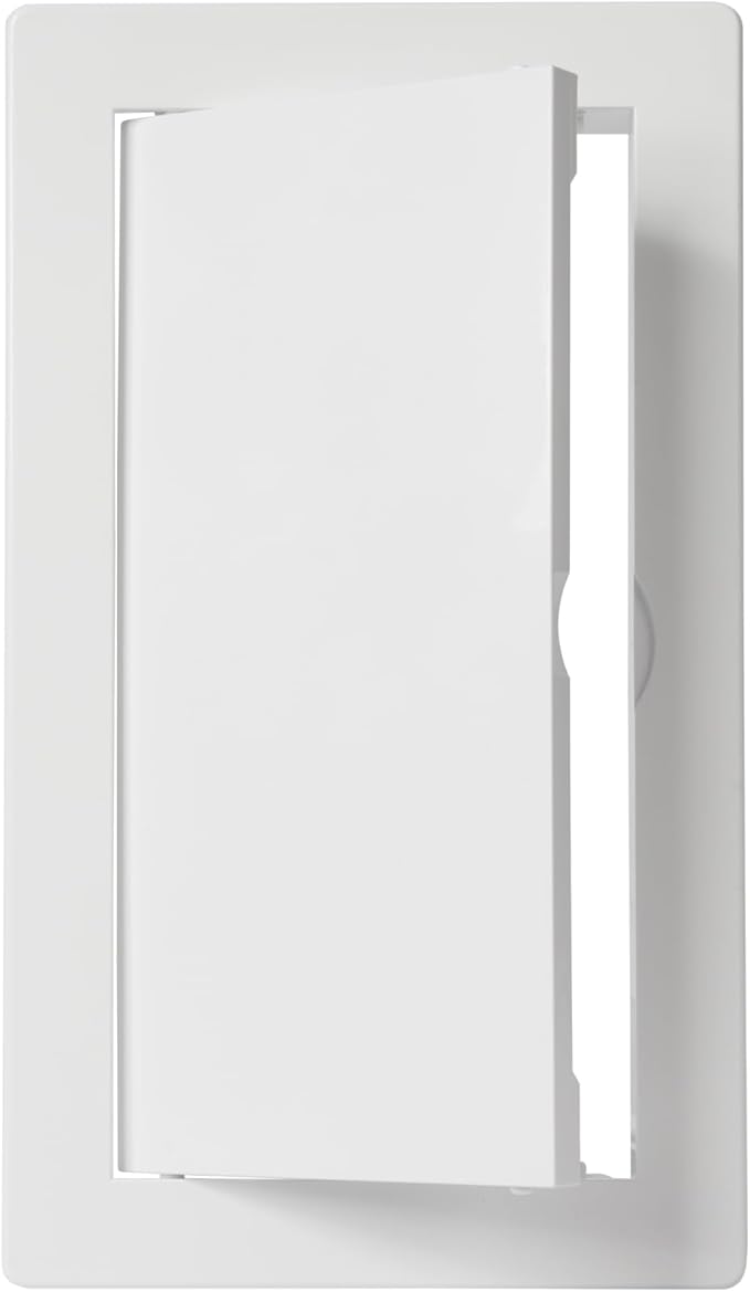 4" x 8" White Plastic Access Panel. Service Shaft Door Panel. Plumbing, Electricity, Heating, Alarm Wall Access Panel for Drywall. Bathroom Services Access Hole Cover.