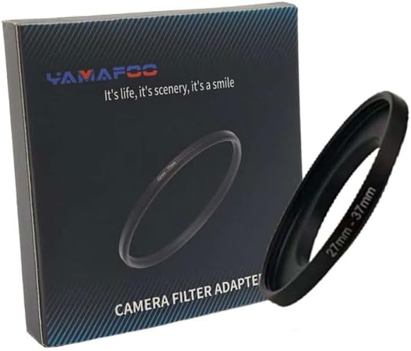 YAMAFOO 27mm to 37mm Step-Up Ring/Step Down Rings Filter Adapter by YAMAFOO