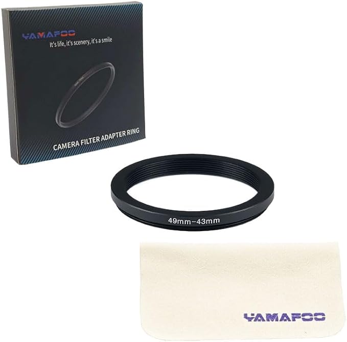YAMAFOO 49mm to 43mm Step-Up Ring/Step Down Rings Filter Adapter - Image 2