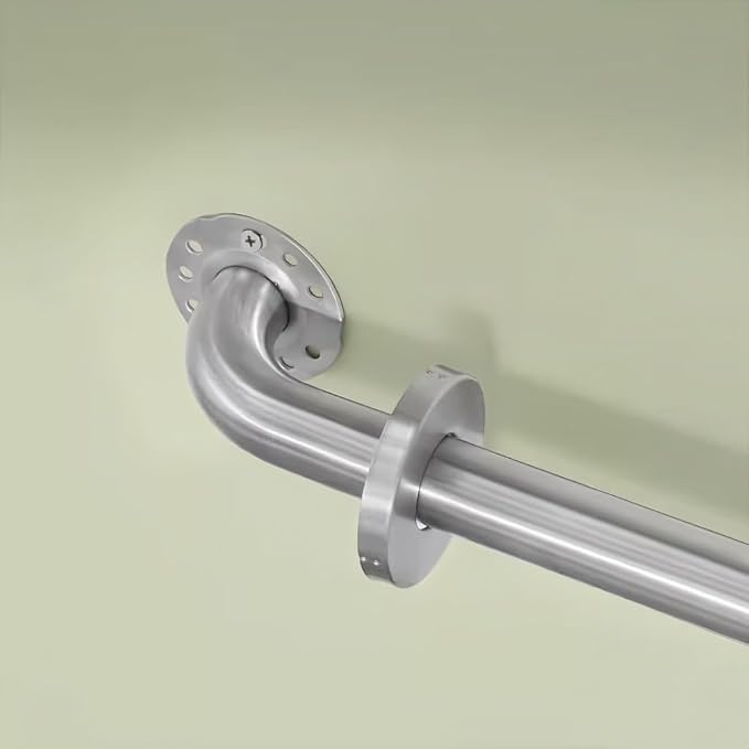 Stainless Steel Bathroom Safety Shower Grab Bar, Anti Slip Bathtubs Grab Bars,Toilet Assist Saft Handle Handrail ADA Compliant 500lbs for Handicap Elderly Senior (Brushed, 18 Inches 2 Pack)