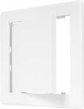 6" x 6" White Plastic Access Panel. Service Shaft Door Panel. Plumbing, Electricity, Heating, Alarm Wall Access Panel for Drywall. Bathroom Services Access Hole Cover. (6" x 6")