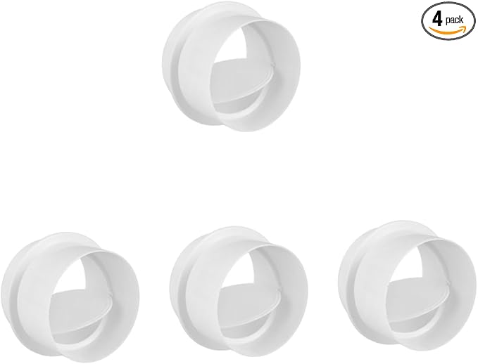 4pcs Air Vent Fan Ducting Connector Check Valves Air Conditioning Dryer Filter by MUCKLILY