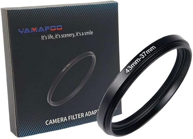 YAMAFOO 43mm to 37mm Step-Up Ring/Step Down Rings Filter Adapter by YAMAFOO
