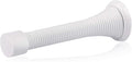 HOMOTEK 40 Pack Spring Door Stops,3-1/8” Heavy Duty Door Stop - Flexible Spring Door Stopper with Low Mounted White Rubber Bumper Tips, White