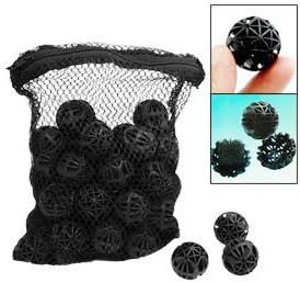 CNZ® 50pcs 1-inch Black Aquarium Fish Tank Filter Bio-Balls Filtration Media - Image 2