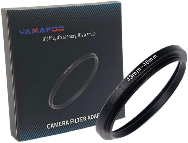 YAMAFOO 43mm to 46mm Step-Up Ring/Step Down Rings Filter Adapter by YAMAFOO