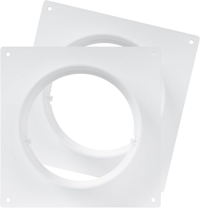 Repa Market 5 Inch Pack of 2 Duct Connector Flange – Plastic Round Male Fit by RepaMarket