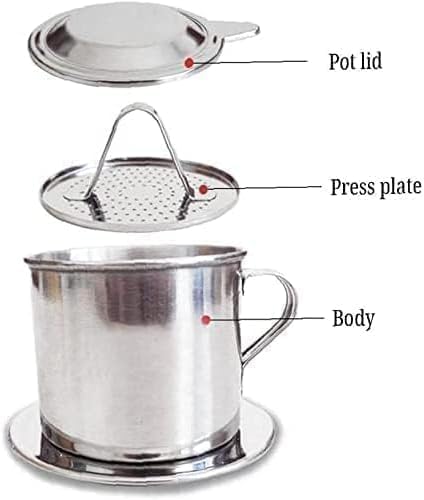2 Sets Vietnamese Coffee Filter Stainless Steel Coffee Pot Drip Infuse Cup - Image 7