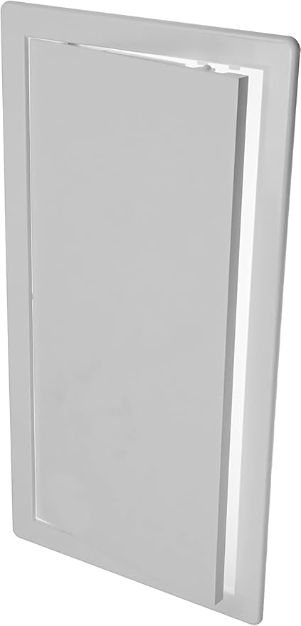8" x 16" White Plastic Access Panel. Service Shaft Door Panel. Plumbing, Electricity, Heating, Alarm Wall Access Panel for Drywall. Bathroom Services Access Hole Cover.