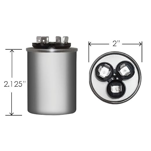 30 + 5 x 370 or 440 VAC Round Dual Run Capacitor by # 12781 - Image 3