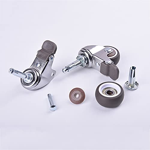 2 Inch Rubber Caster Wheel Set of 4（with Brake） - Image 5