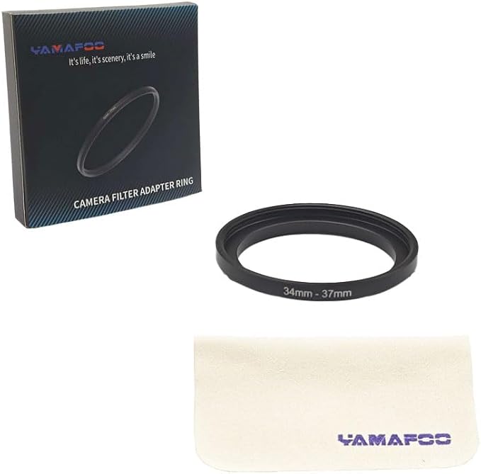 YAMAFOO 34mm to 37mm Step-Up Ring/Step Down Rings Filter Adapter - Image 2