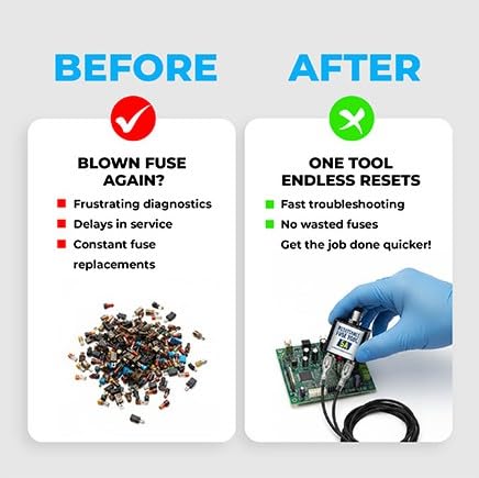 Fuse Tester for HVAC Systems, 3 Amp & 5 Amp Resettable Fuse Breakers, UL Rated - Image 6