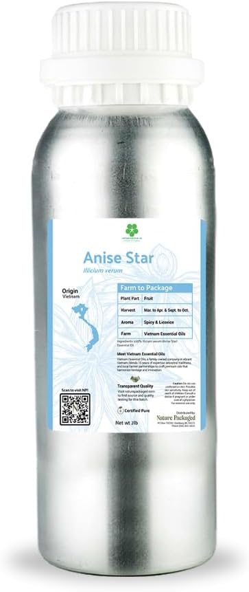 Star Anise Essential Oil - Direct from Malagassi Essential Oils - Premium Star Anise Seed Oil for Aromatherapy, Diffuser, Candle, Soap, Skin and Hair (8oz)