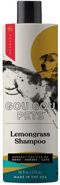 Holistic, Natural and Clean Pet Care Lemongrass Shampoo: Veterinarian Recommended - Hydrate Your Pet’s Coat With Our Hypoallergenic Shampoo For Dogs, Cats and Horses - Made in USA - 16 oz