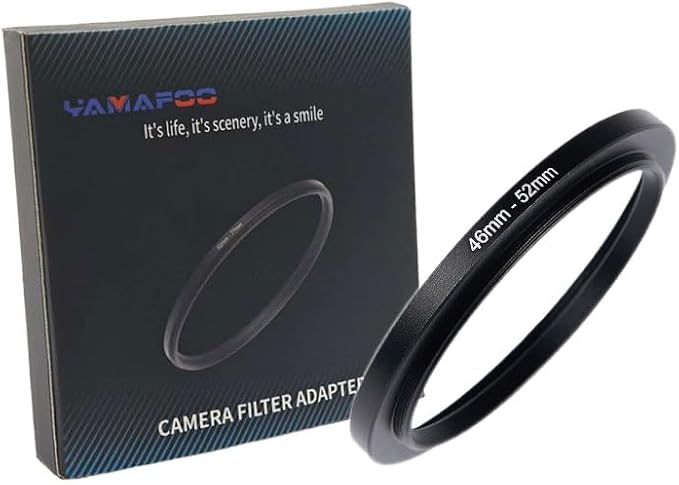 YAMAFOO 46mm to 52mm Step-Up Ring/Step Down Rings Filter Adapter by YAMAFOO