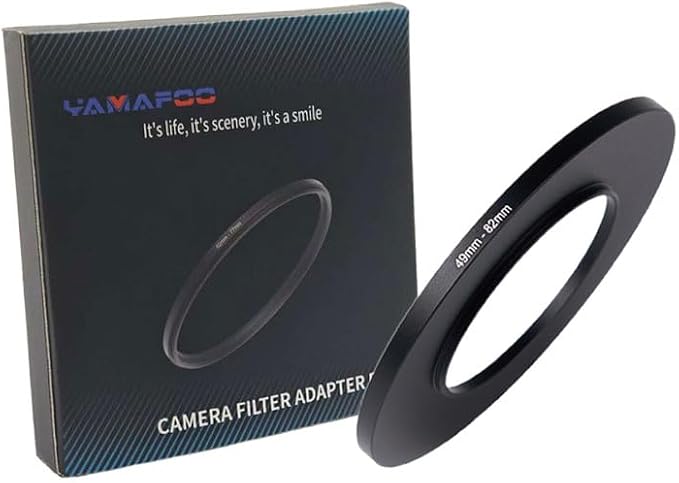 YAMAFOO 49mm to 82mm Step-Up Ring/Step Down Rings Filter Adapter by YAMAFOO