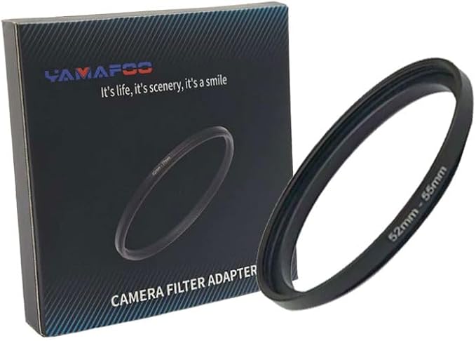 YAMAFOO 52mm to 55mm Step-up Ring/Step Down Rings Filter Adapter by YAMAFOO