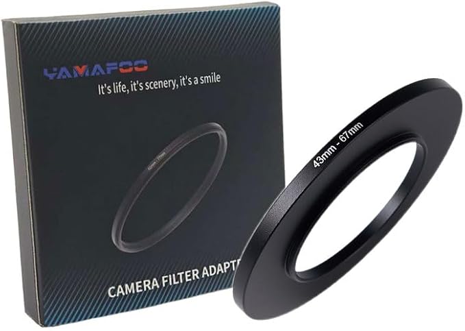 YAMAFOO 43mm to 67mm Step-Up Ring/Step Down Rings Filter Adapter by YAMAFOO