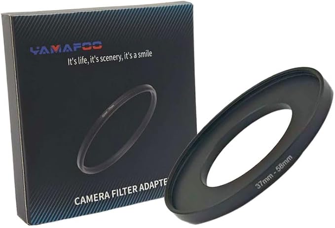 YAMAFOO 37mm to 58mm Step-Up Ring/Step Down Rings Filter Adapter by YAMAFOO
