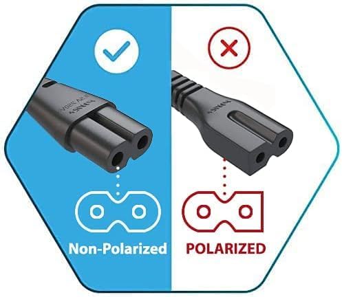 Pwr AC Cable Replacement Power Cord 2 Prong 6 Feet - Image 2