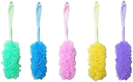 Vivona 40CM Long Crystal Handle Bath Brush Shower Scrubber Sponge Flower Soft - Image 2