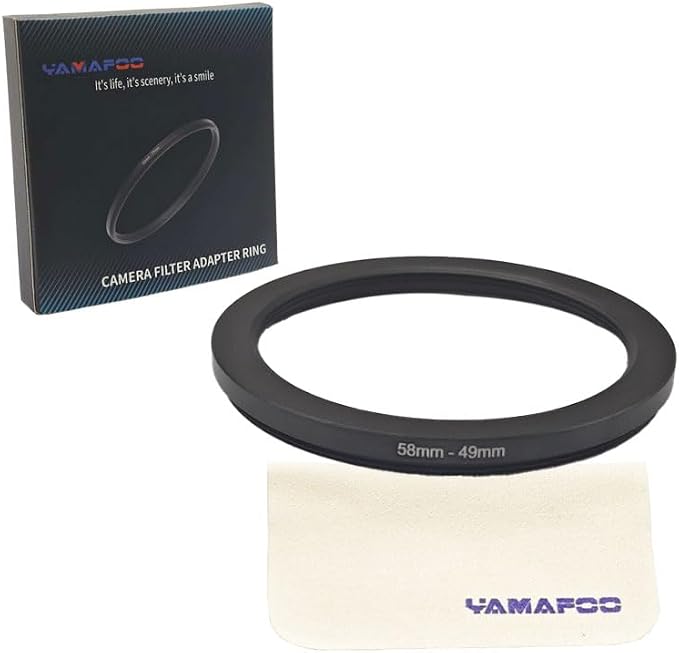 YAMAFOO 58mm to 49mm Step-Up Ring/Step Down Rings Filter Adapter - Image 2