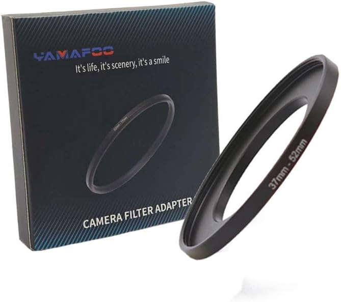 YAMAFOO 37mm to 52mm Step-Up Ring/Step Down Rings Filter Adapter by YAMAFOO