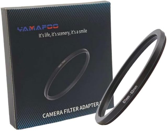 YAMAFOO 67mm to 62mm Step-Up Ring/Step Down Rings Filter Adapter by YAMAFOO