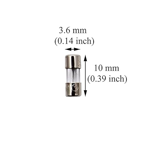 SIXQJZML 10 Pack F2.5AL Fast-Blow Mini Fuse 2.5A 2.5amp 125V Glass Fuses 0.14 x - Image 2
