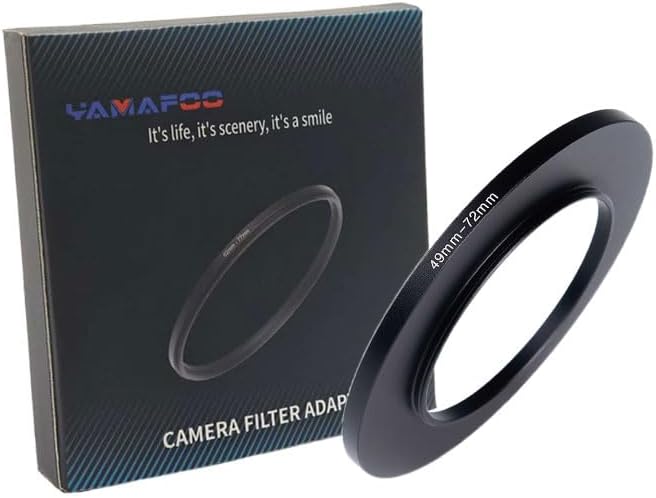 YAMAFOO 49mm to 72mm Step-Up Ring/Step Down Rings Filter Adapter by YAMAFOO