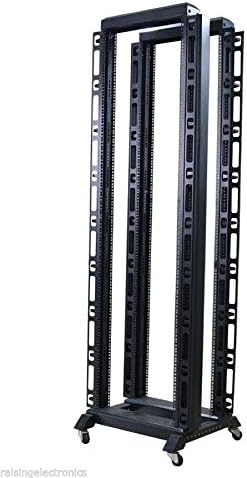 Raising Electronics Server Rack Open Frame 4 Post 19 inch Adjustable - Image 2
