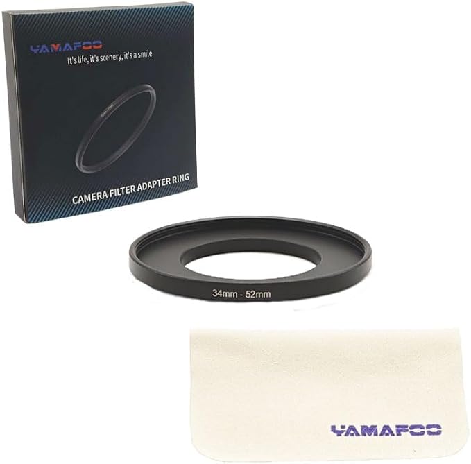 YAMAFOO 34mm to 52mm Step-Up Ring/Step Down Rings Filter Adapter - Image 2